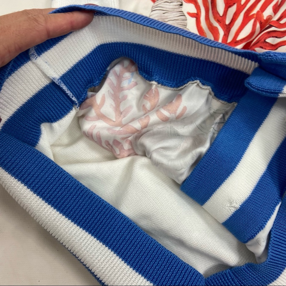 Weill Paris NWT Cardigan ocean coral print 42/10 - Picture 8 of 12